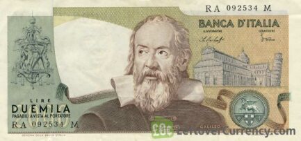 2000 Italian Lire banknote (Galileo)