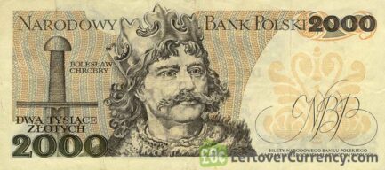 2000 old Polish Zlotych banknote (Prince Mieszko I)