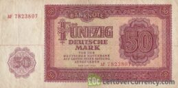 50 DDR Mark banknote Deutschen Notenbank (1955)