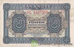 50 Deutsche Pfennig DDR banknote Deutschen Notenbank (1948)