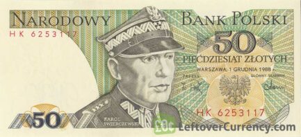 50 old Polish Zlotych banknote (Karol Świerczewski)
