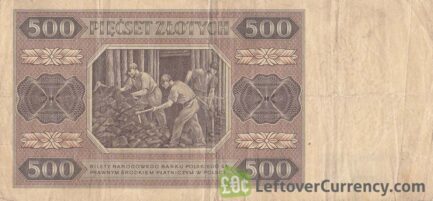 500 old Polish Zlotych banknote (1948 issue)