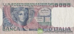 50000 Italian Lire banknote (Volto di Donna)