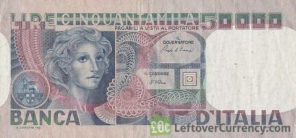 50000 Italian Lire banknote (Volto di Donna)