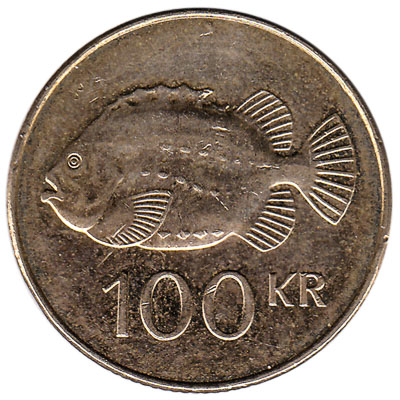 100 Icelandic Kronur coin