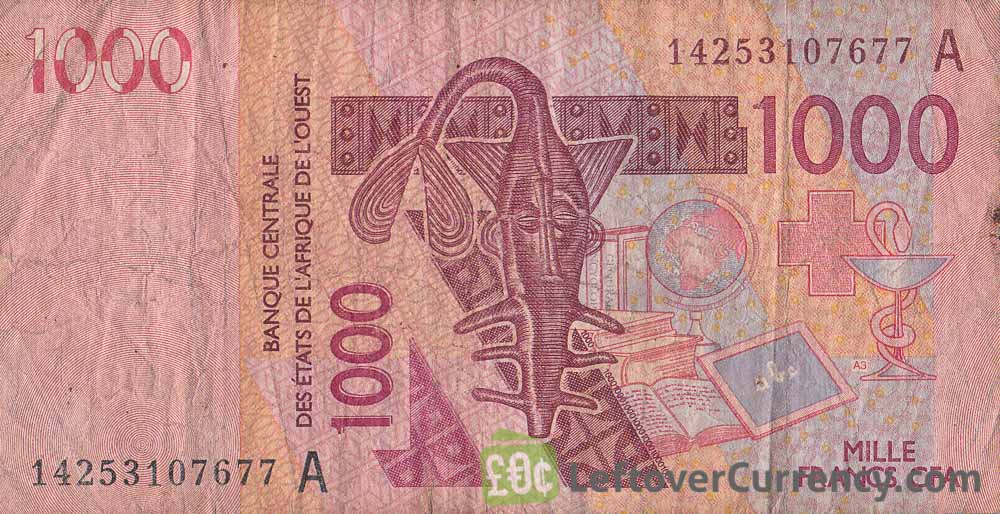 1000 francs banknote West African CFA