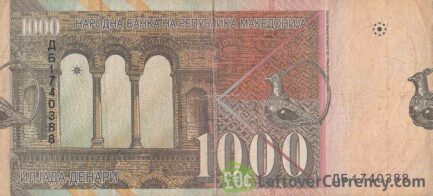 1000 Macedonian Denari banknote