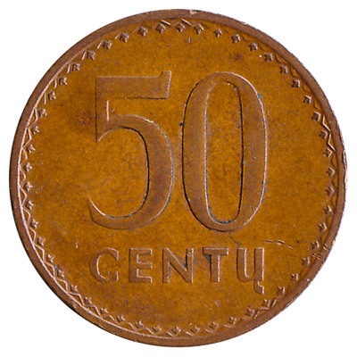 50 Centas coin Lithuania (1991-1996)