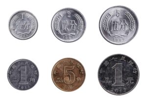 Chinese Yuan Renminbi coins