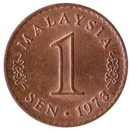 1 sen coin Malaysia (First series)
