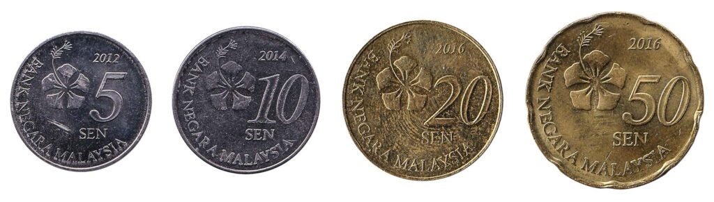 Malaysian Sen coins