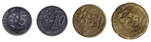 Malaysian Sen coins