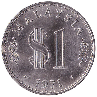 1 dollar coin Malaysia (First series)