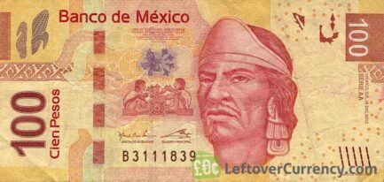 100 Mexican Pesos banknote obverse