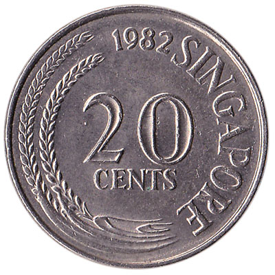 20 Cents coin Singapore (First series)