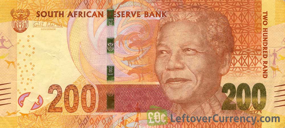 200 south african rand banknote nelson mandela exchange