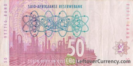 50 South African Rand banknote (Lion type 1993) reverse accepted for exchange