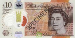 Bank of England 10 Pounds Sterling polymer banknote (Jane Austen)