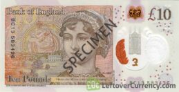 Bank of England new £10 banknote (Jane Austen) - Exchange yours today