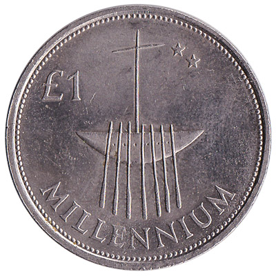 1 Irish Pound coin Millennium