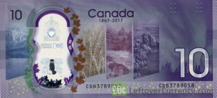 10 Canadian Dollars commemorative banknote 2017 (150th anniversary of Confederation)