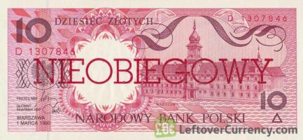 10 Polish Zlotych banknote (Nieobiegowy)