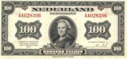 100 Dutch Guilders banknote (Muntbiljet 1943)