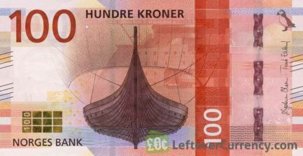 100 Norwegian Kroner banknote (Gokstad Ship)