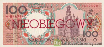 100 Polish Zlotych banknote (Nieobiegowy)