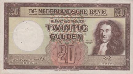 20 Dutch Guilders banknote (Willem III)