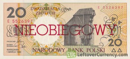 20 Polish Zlotych banknote (Nieobiegowy)