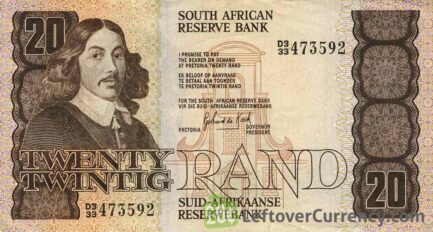 20 South African Rand banknote (van Riebeeck 1984 Issue)