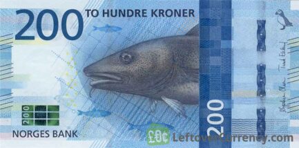 200 Norwegian Kroner banknote (Cod and Herring)