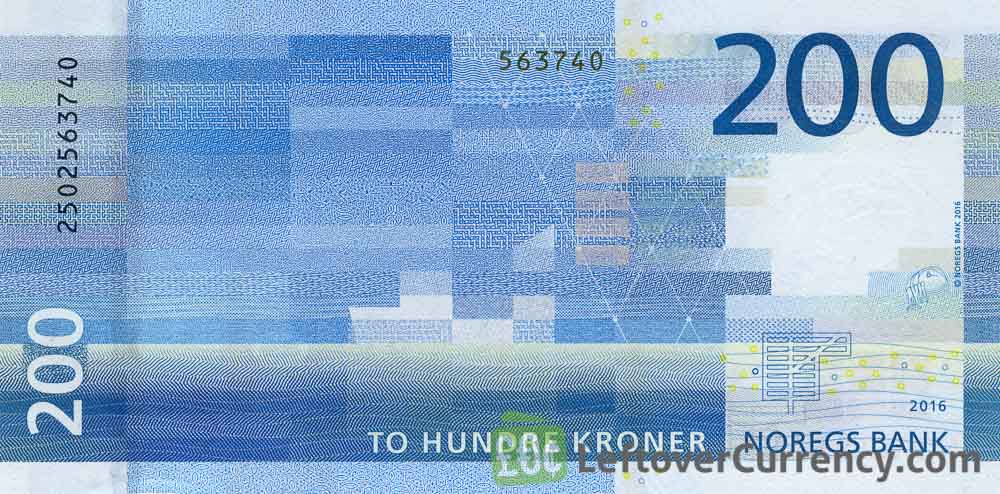 Henholdsvis Brandy Uskyld 200 Norwegian Kroner banknote (Cod and Herring) - Exchange yours today