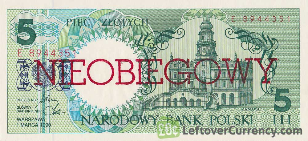 5 Polish Zlotych banknote (Nieobiegowy)