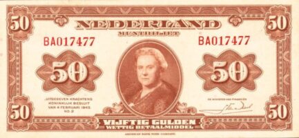 50 Dutch Guilders banknote (Muntbiljet 1943)