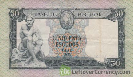 50 Portuguese Escudos banknote (Fontes Pereira de Mello)