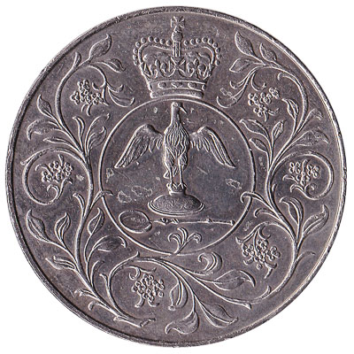 British Crown coin Queen Elizabeth II Silver Jubilee (1977)