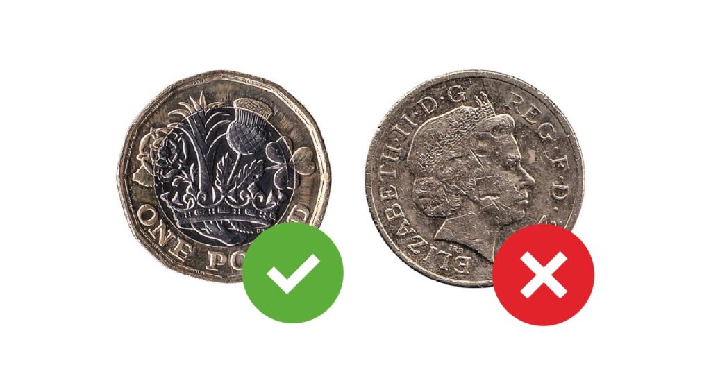 old £1 pound coin changeover