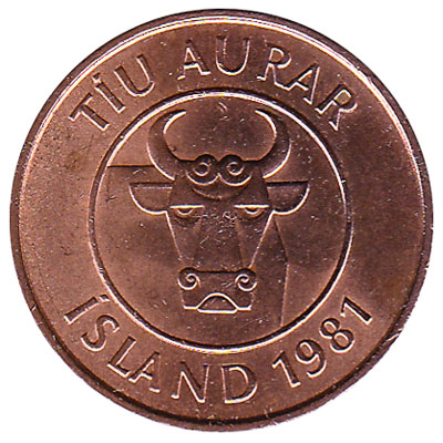 10 Icelandic Aurar coin