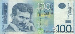 100 Serbian Dinara banknote