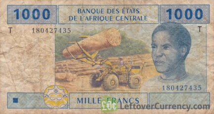 1000 francs banknote Central African CFA