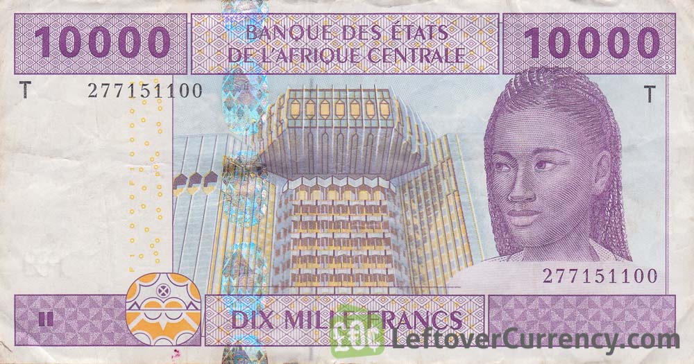 10000 francs banknote Central African CFA