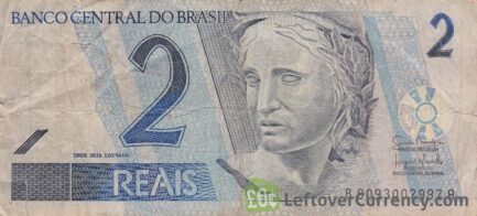 2 Brazilian Reais banknote obverse accepted for exchange