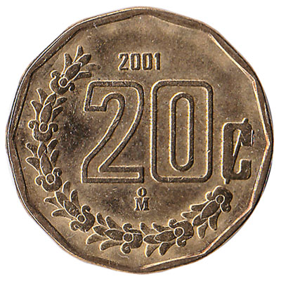 20 Centavos coin Mexico (Large type)