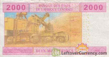 2000 francs banknote Central African CFA