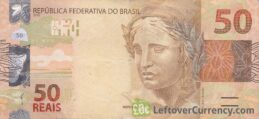 50 Brazilian Reais banknote (2010 issue) obverse accepted for exchange