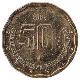 50 Centavos coin Mexico (Large type)
