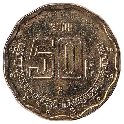 50 Centavos coin Mexico (Large type)