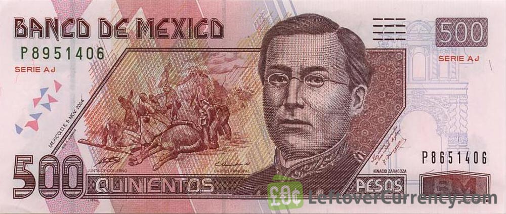 500 Mexican Pesos banknote (Series D) - Exchange yours for cash today